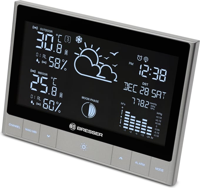 Bresser Weerstation - Groot LCD-display - Voor Binnen en Buiten