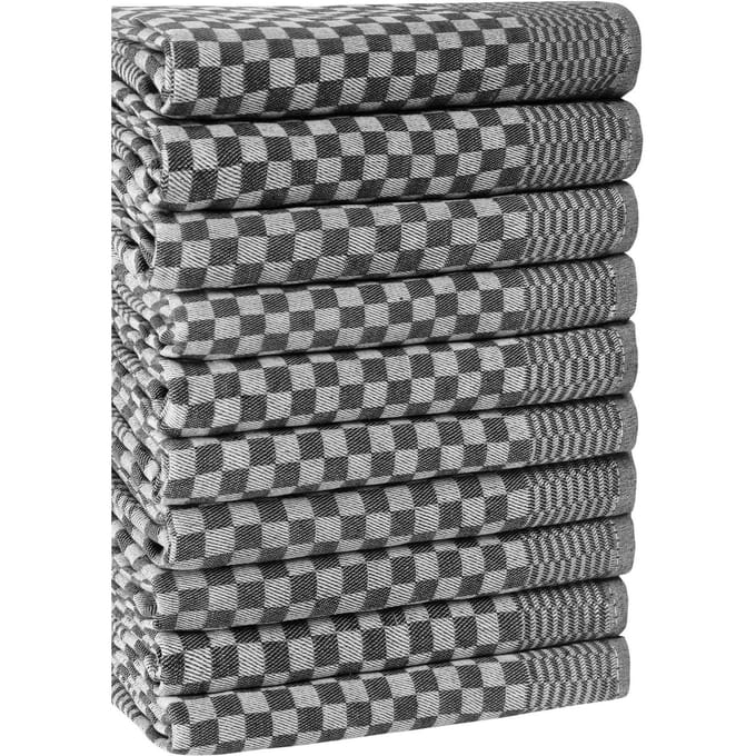 Asir - Keukenhanddoekenset (10 stuks) - Antraciet - 40 x 60