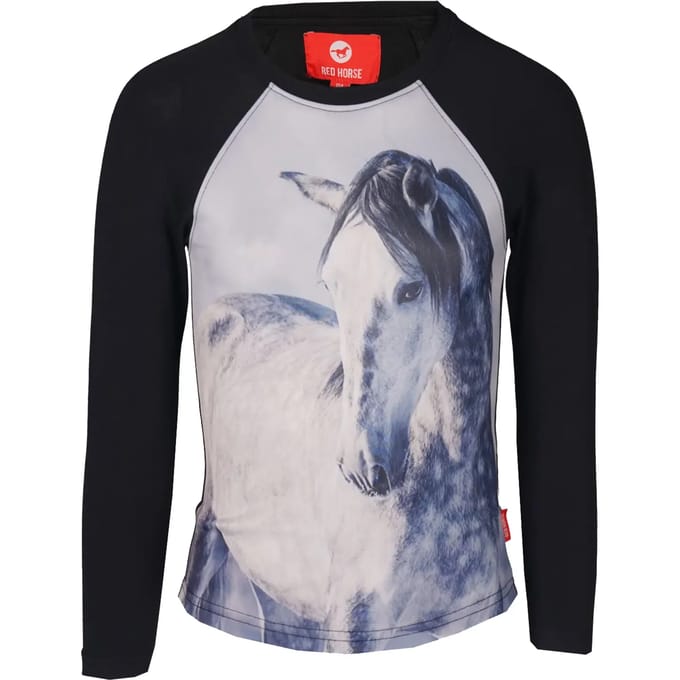 Kinder-T-shirt met lange mouwen Red Horse Pixel