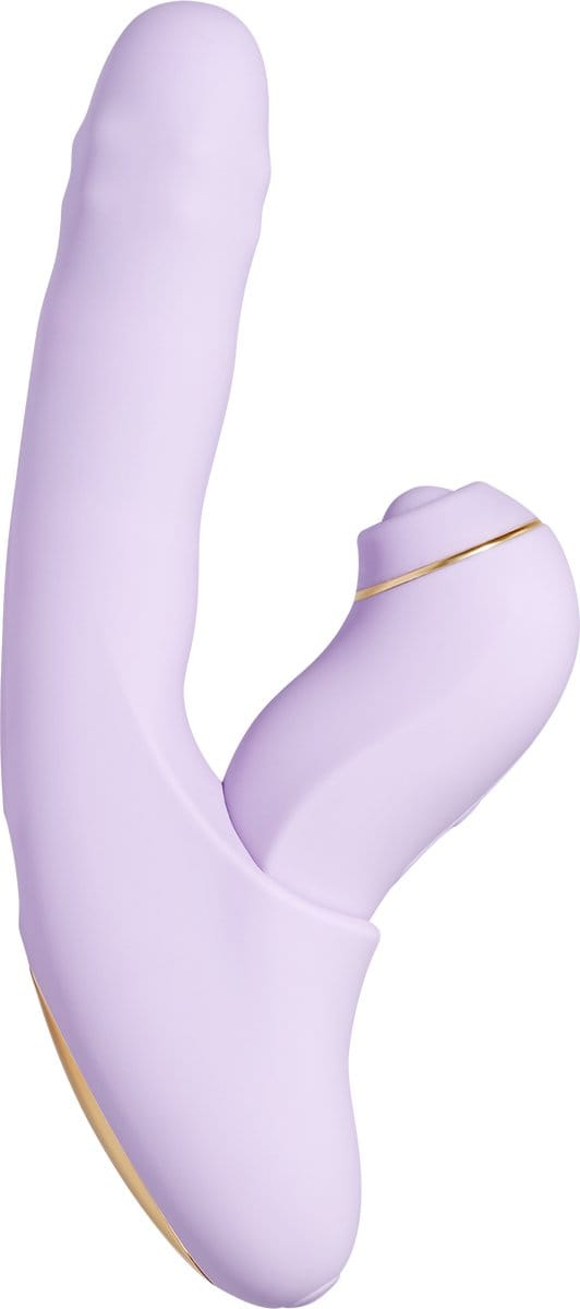 Svakom - DuoGlow – Stotende en Roterende Kralen Vibrator met Pulserende`Stimulator – Lila