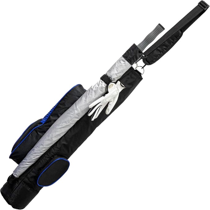 Lichte 5 inch potlood golftas met dubbele draagriem en waterbestendig nylon