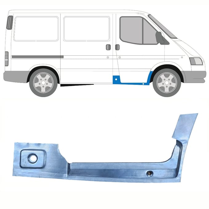 Binnen reparatie dorpel voorste deuren voor Ford Transit 1986-2000 / Rechts
