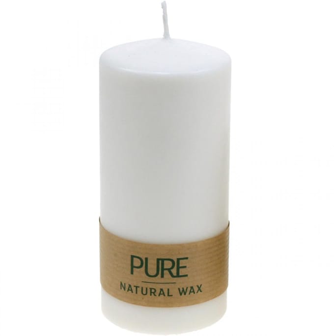 Pure stompkaars 130/60 natuurlijke waskaars duurzame stearine en koolz