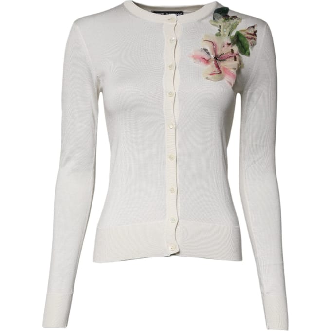 Bloemrijk Versierd Kasjmier Cardigan