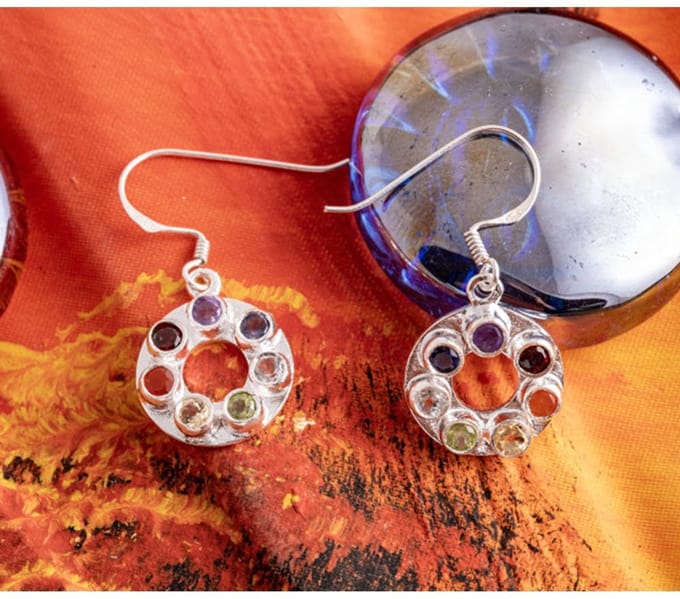 Oorbellen chakra wiel