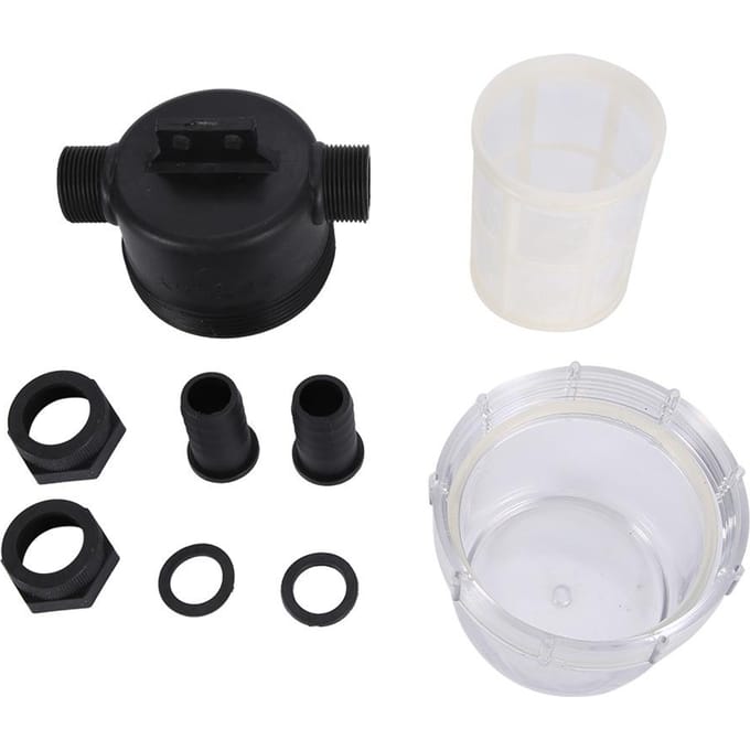 Filtre à mailles en ligne transparent pour pompe à eau, irrigation à haut débit white