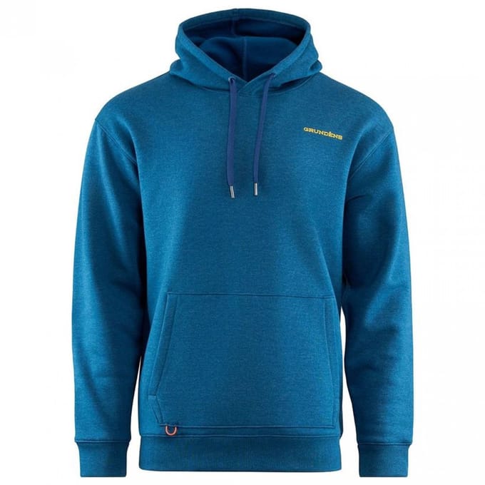Grundens Displacement DWR Logo Anchor Hoodie Navy Heather (Medium)