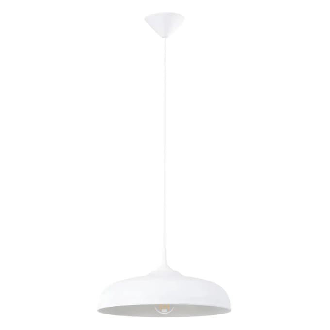 Hanglamp GINA met koepelkap en houten detail - Sollux Lighting - IP20 - Zwart staal behuizing - 38 x 38 x 74 cm - 1 x E27 LED, exclusief lichtbron - Max. 15 W - Scandinavische hanglamp voor woonkamer, eetkamer en keuken