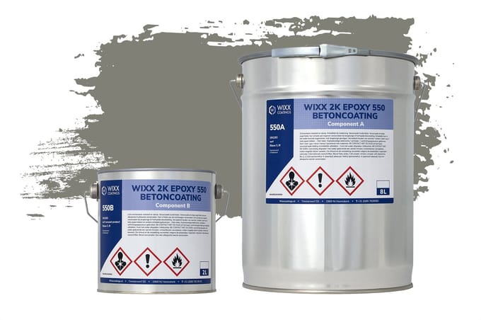 Wixx 2K Epoxy 550 Betonverf - 10L - RAL 7039 | Kwartsgrijs