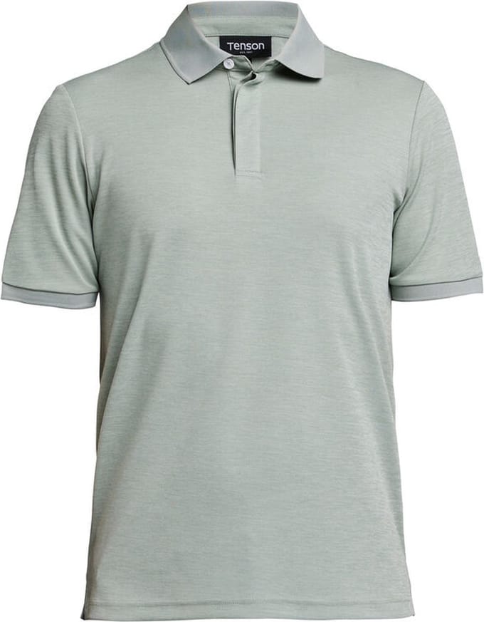 Tenson TXlite Melange Polo 465018060 - Grijsgroen - S