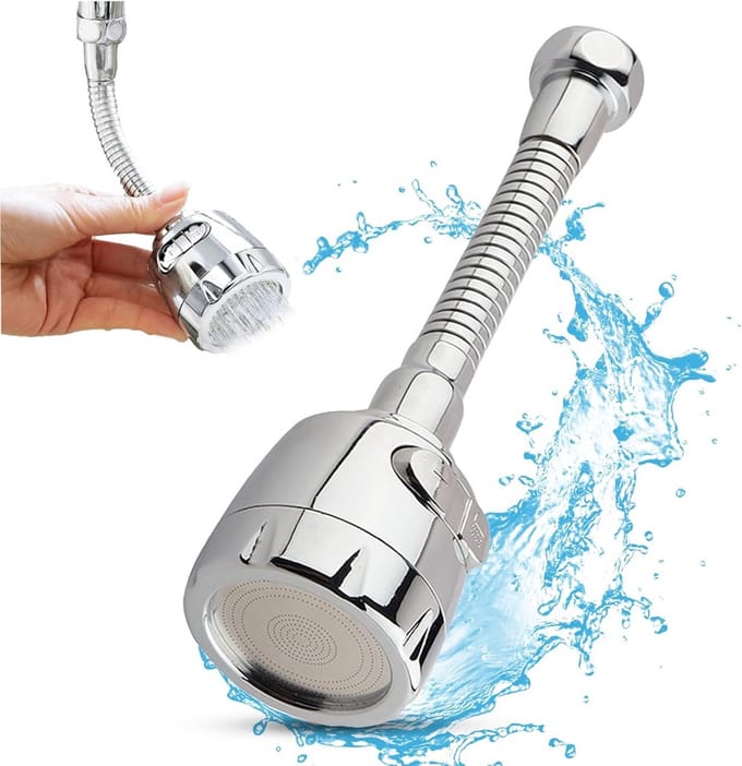 Waterkraan Sproeier Kopverlenging - Waterbesparend - 1 stuk - ABS