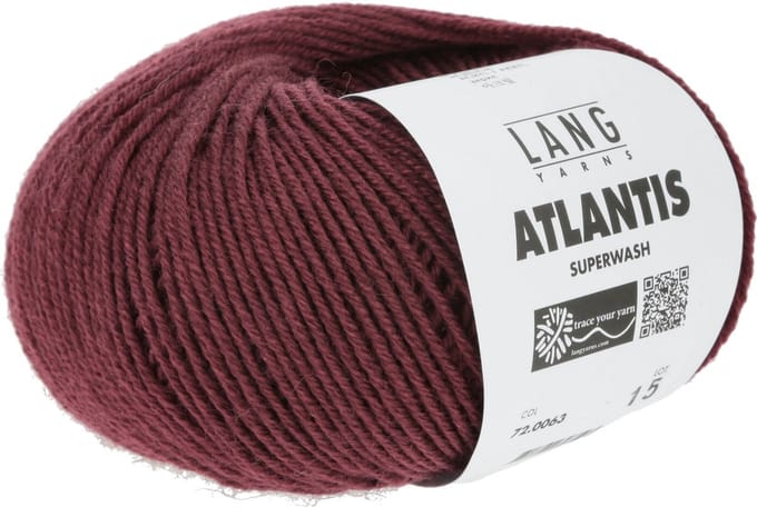 Lang Yarns Atlantis - 63 wijnrood - Wol/Acryl-Mix Garen