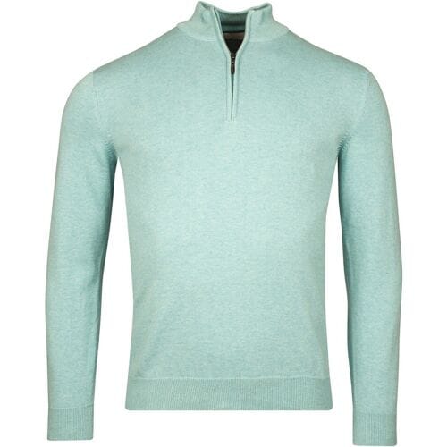 Baileys Trui Half Zip Single Knit Near Uni Color Aqua / male