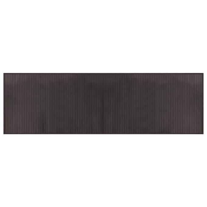 vidaXL - Vloerkleed - rechthoekig - 60x200 - cm - bamboe - donkerbruin