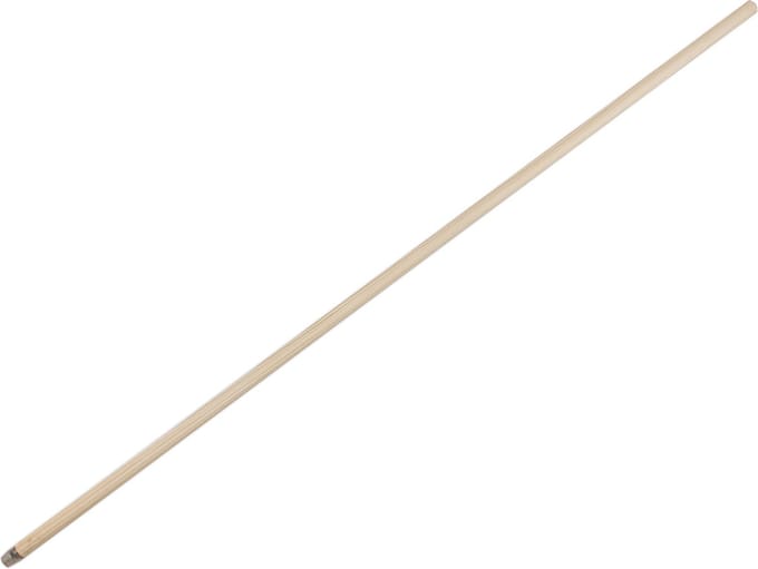 Buemag Bezemsteel universeel - hout - 140 cm - D24 mm - schroefdraad uiteinde - extra lang