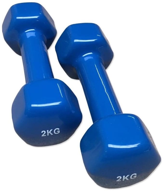 FysioSupplies - Vinyl Dumbbells Set 2 kg - Dumbbells