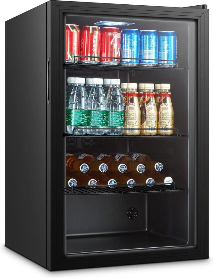 Combisteel Drankenkoeling - 150L - Zwart - +3°c/+10°c - Statisch - Horeca Koelkast