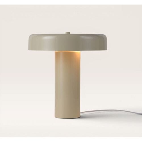 LUSENZ Arcene - Retro Tafellamp Wit 30 cm - Dressoir lamp - E14 fitting - Gecoat Metaal - Met aan/uit-schakelaar