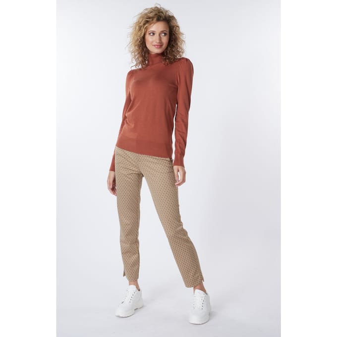 EsQualo Sweater Gathering Shoulder Copper Brown Taglia: XXL | Maglioni a maglia Outlet | Donna | Marrone