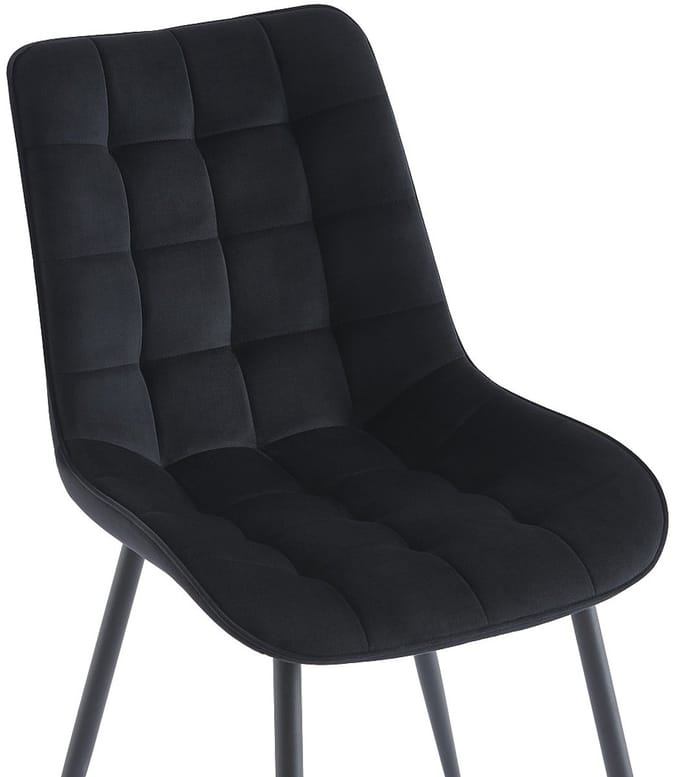 Vente-unique Set tafel EVAELA + 4 stoelen OLLUA - Wit en zwart