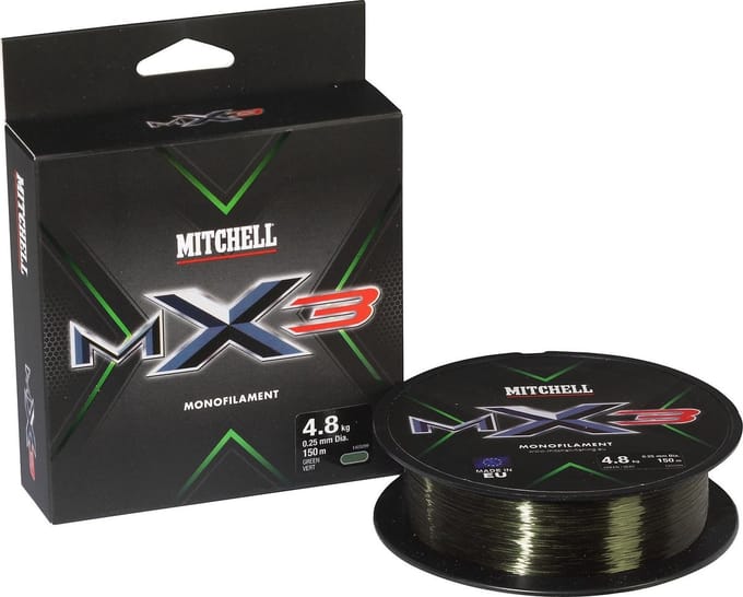 Mitchell MX3 Monofilament 150m 0.14mm Green