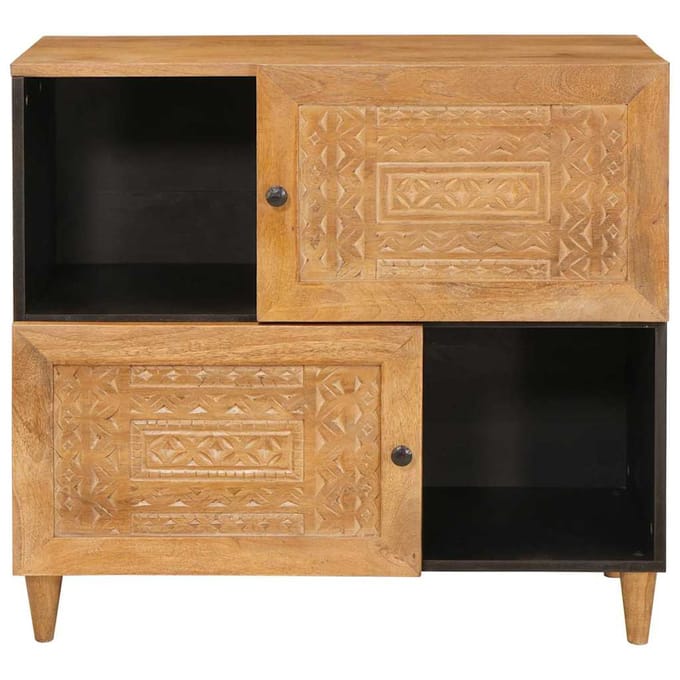 vidaXL - Dressoir - 80 - x - 33 - x - 75 - cm - Massief - Mango - Hout
