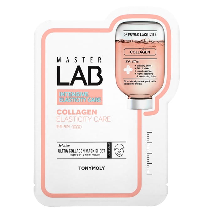 TonyMoly, Master Lab, Masque de beauté Collagen Elasticity Care, 1 feuille, 19 g (0,67 oz) beige