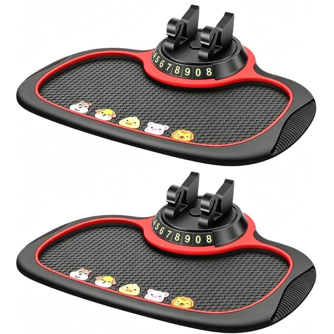 3 in 1 multifunctionele auto antislipmat autotelefoonhouder autokentekenplaathouder antislip dashboard telefoonhouder