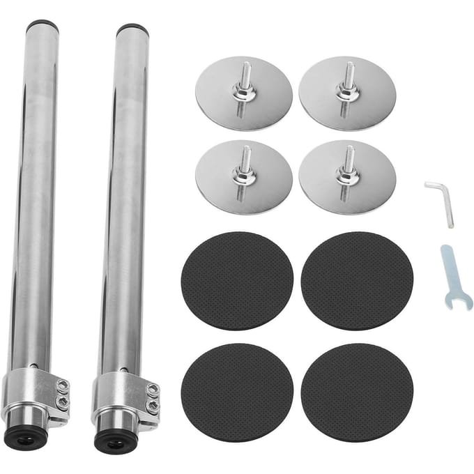 2 STUKS Onderbouw Spoelbak Ondersteuning 41 tot 72cm RVS Robuuste Constructie Onderbouw Spoelbak Reparatie gray