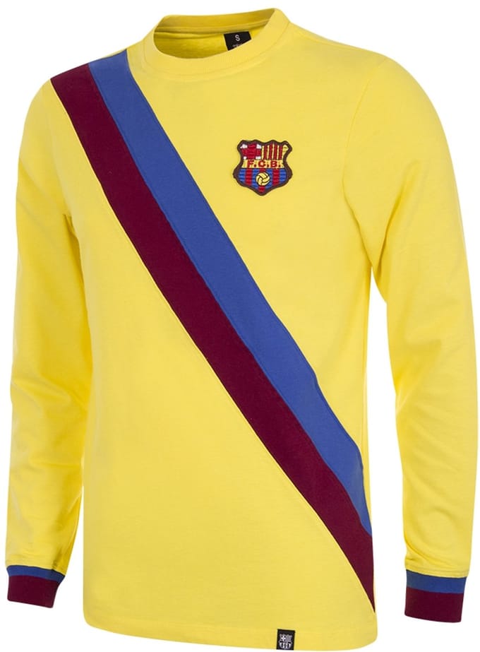 COPA - FC Barcelona 1974/75 - Retro Voetbalshirt - Heren - Geel - S