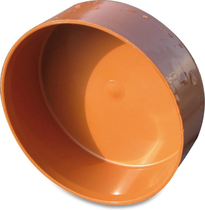 Eindkap PVC-U 110 mm SN4 lijmmof roodbruin
