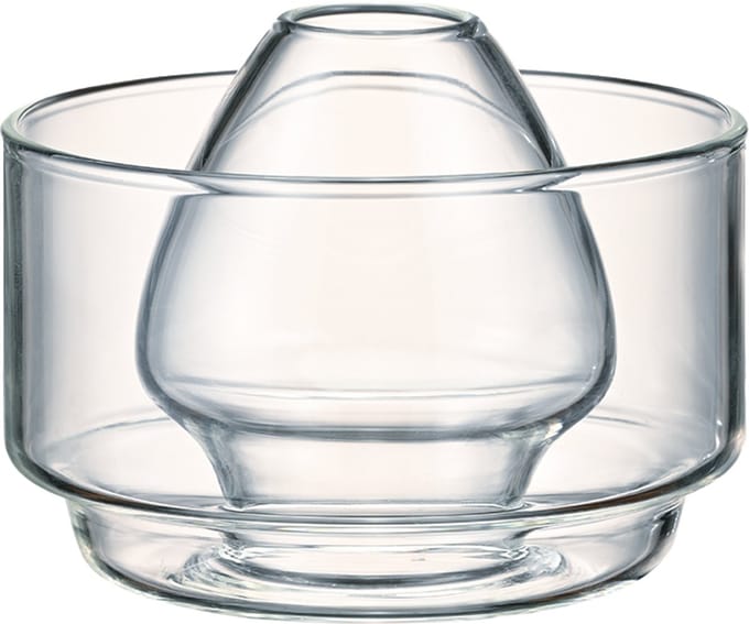 HARIO Matcha Chasen Houder met Kom - Hittebestendig Glas - Transparant