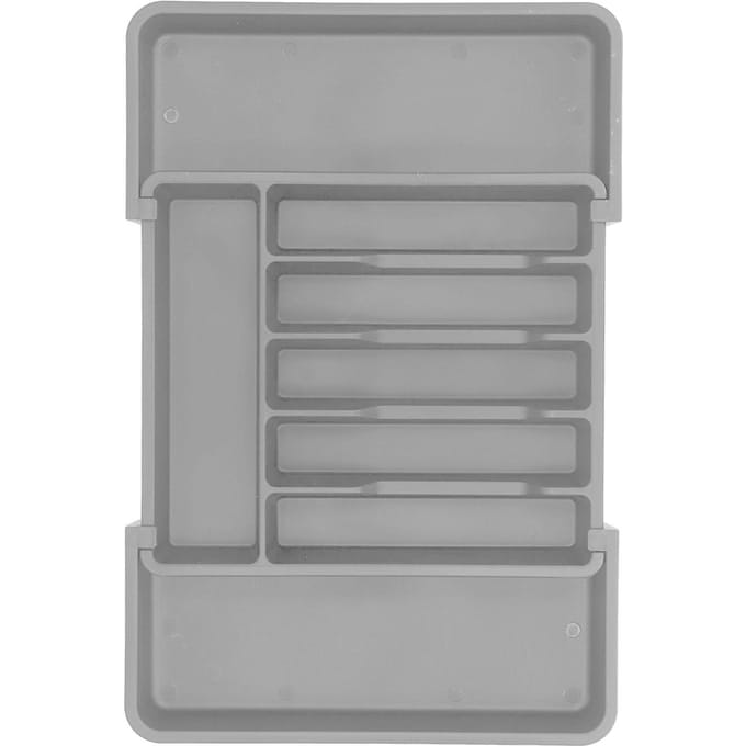 Uitschuifbare Lade Organizer Geclassificeerde Opbergruimte Bestek Bestek Keukengerei Bak voor Keuken Wit gray