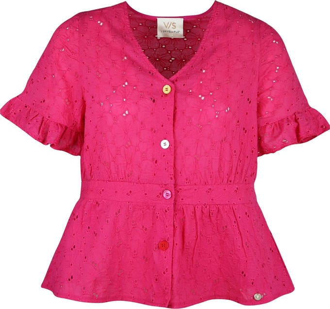 Verysimple • fuchsia blouse • maat IT42 (S)