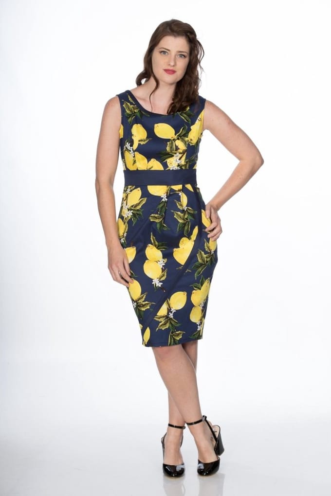 Dancing Days - LEMON Kokerjurk - L - Blauw