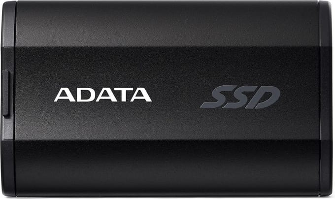 Adata SE810 1TB - SSD Extern - 1 TB - USB 3.2 Type-C - 2000 MB/s - (USB-)bus powered - IP68 Stof en waterdicht - zwart