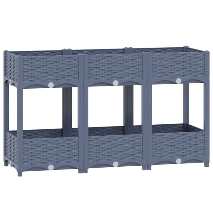 vidaXL - Plantenbak - verhoogd - 120x40x71 - cm - polypropyleen