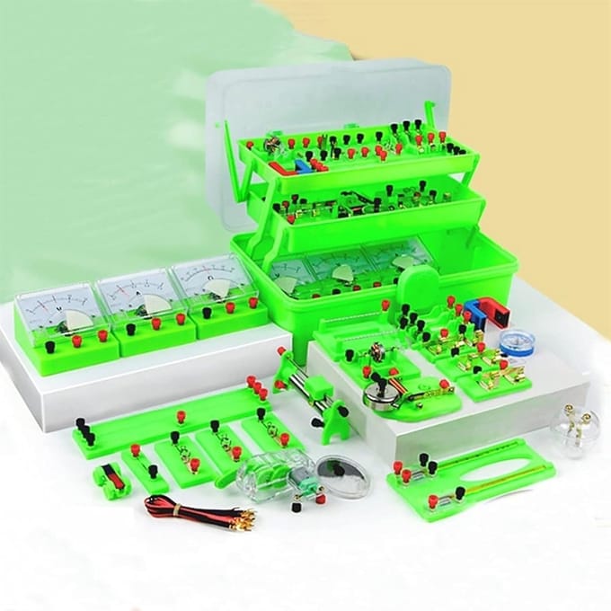 Circuit Leer Kit - Experiment Set - Natuurkunde Leren - Praktische Ervaring - 1300g Pakket - Multicolor