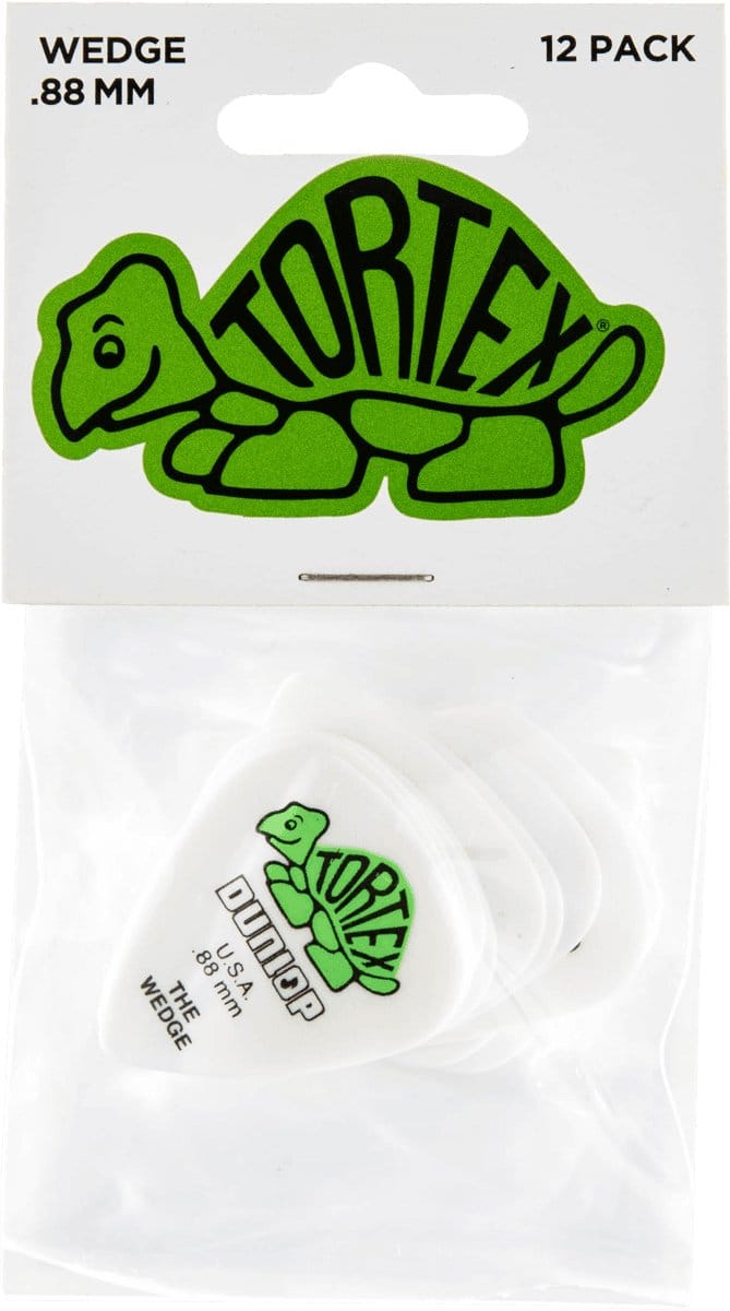 Jim Dunlop Tortex - Plectrums - Wedge - 0,88 mm - Player's Pack 12 Stuks