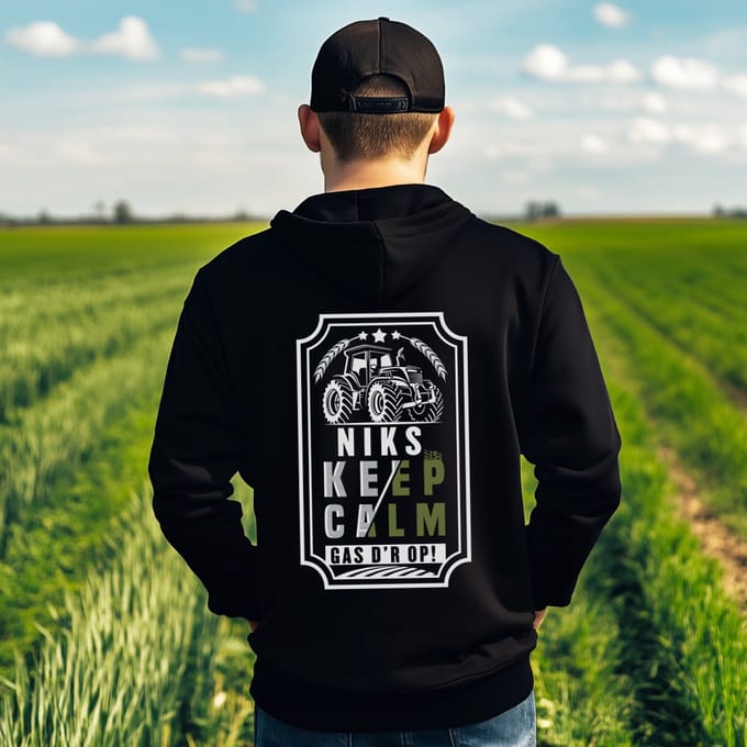 AGRIFANS® Niks Keep Calm - Heren Hoodie - S