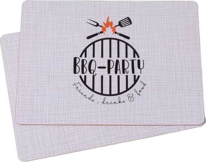 Set van 2 placemats mdf BBQ motief 1