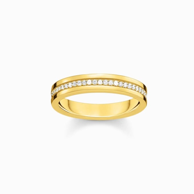 Thomas Sabo - TR2117-414-14-48 - Ring - Dames - 925er Zilver geel verguld - ringmaat 48