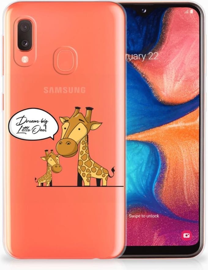 Samsung Galaxy A20e Telefoonhoesje met Naam Giraffe