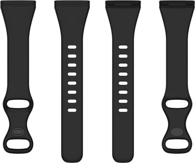Siliconen bandje - geschikt voor Fitbit Versa 3 / Versa 4 / Sense - zwart