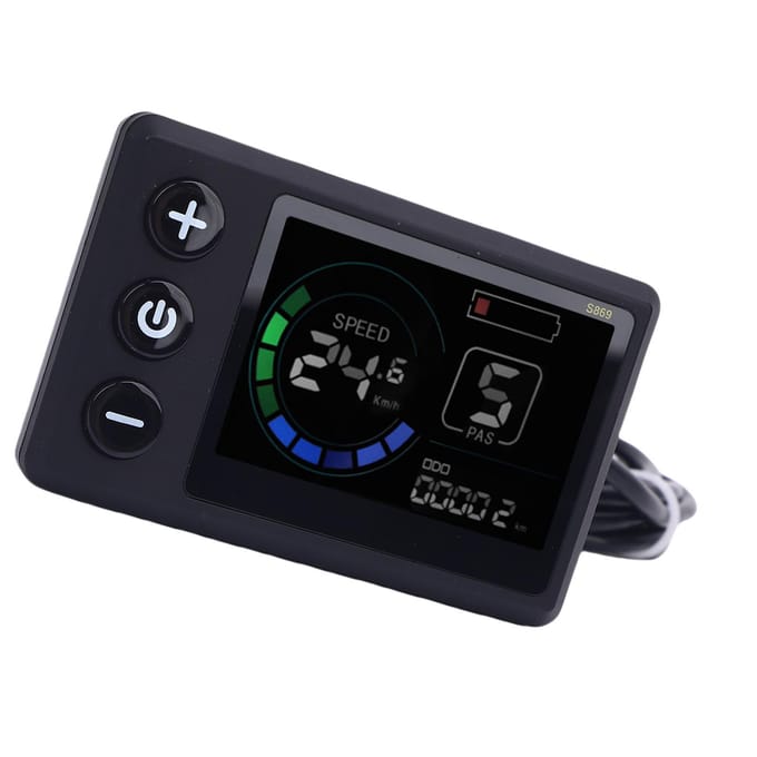 Elektrische LCD-displaymeter S869 DC 24V 36V 48V LCD-scherm Bedieningspaneel met SM-stekker voor gray