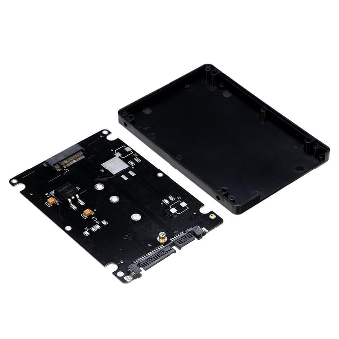 NGFF M.2 SSD vers adaptateur convertisseur SATA III 22 broches avec 2.5 '' à utiliser noir