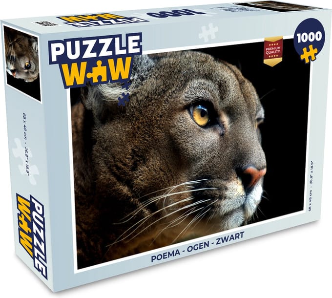 Puzzel Poema - Ogen - Zwart - Legpuzzel - Puzzel 1000 stukjes volwassenen