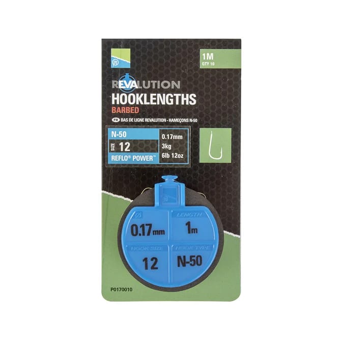 Footer Preston revalution hooklengths n50 (x10)
