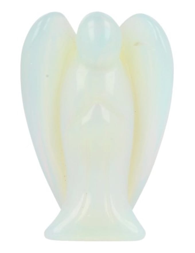 Opaliet staande engel 70 mm (synth)