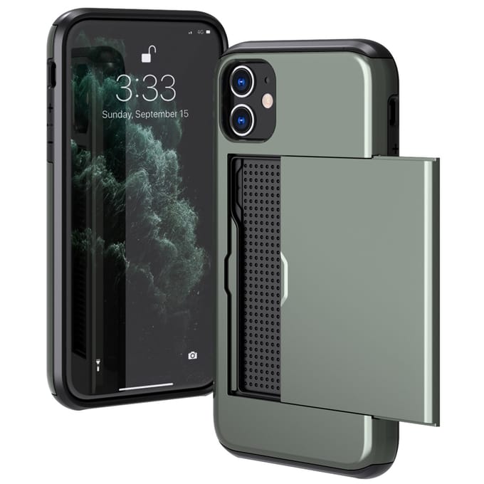 imoshion Hoesje met Pasjeshouder - Geschikt voor Apple iPhone 11 - Donkergroen